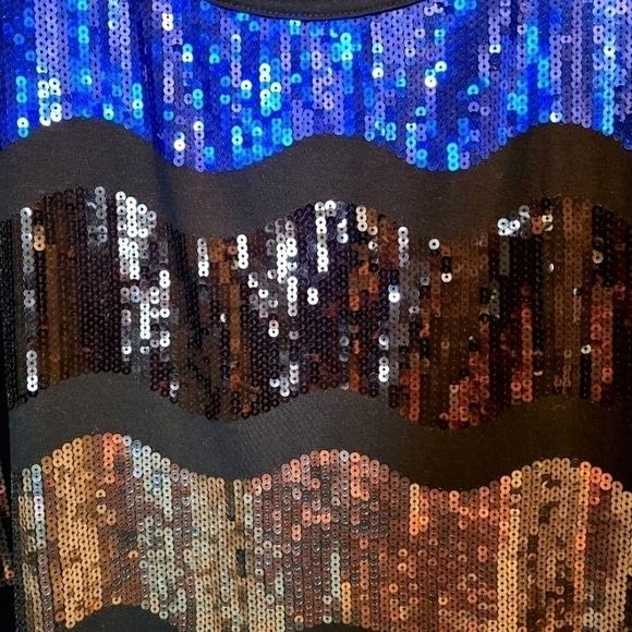 CANDY COUTURE PLUS SEQUIN MINI DRESS SLEEVELESS METALLIC WOMENS SIZE 3X - Picture 5 of 9